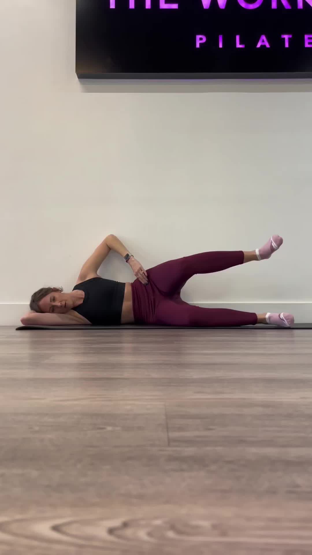 Wall Pilates Side-Lying Hydrant preview |  Women's Health