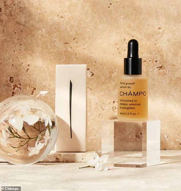 Chmpo Pitta Growth Serum is formulated with Ayurvedic ingredients known to stimulate hair follicles, stimulate new growth and add body and volume to hair.